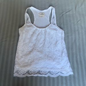 White floral lace top